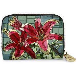 1838 RFID Secure Armored Zipper Wallet Art Glass Stargazer